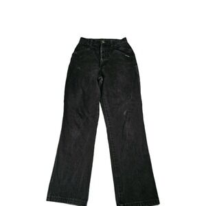 Vintage Rockies Jeans Womens 28 Black High Rise Tapered Leg Denim Pants‎ 90s USA